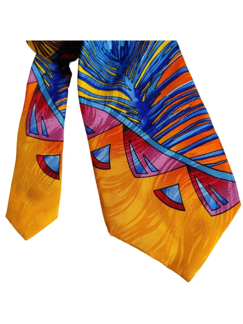Rush Limbaugh No Boundaries Silk Tie Abstract Tropical Art Vibrant USA Happy